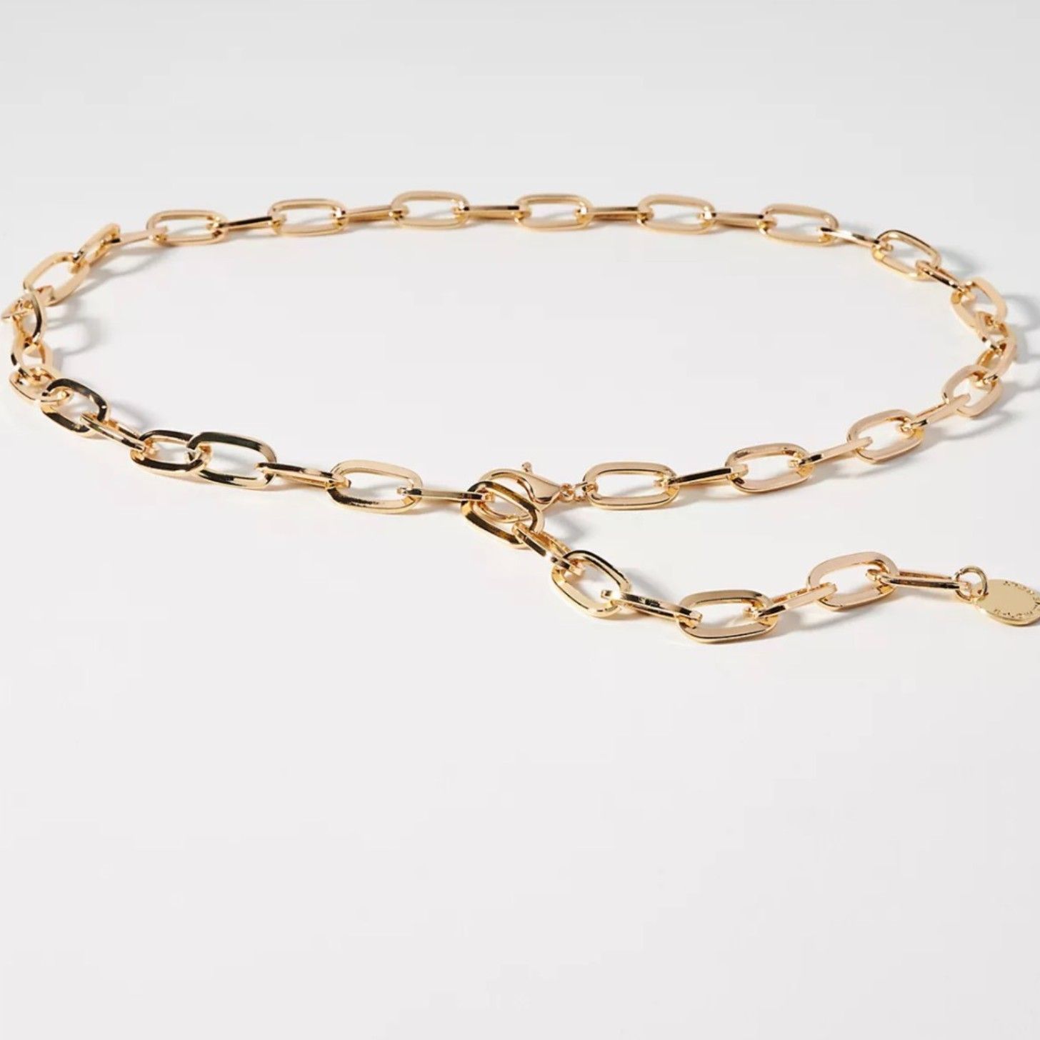 Nwt Anthropologie Isla Chain Belt In Gold Size Xs / S